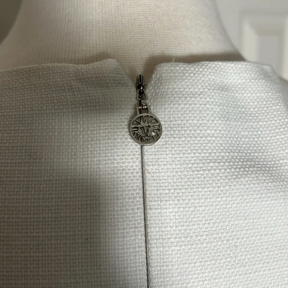 Anne Klein white & tan sleeveless career dress size 6. - Picture 3 of 9